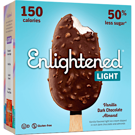 Low Calorie Ice Cream Bars - Dark Chocolate Vanilla Almond